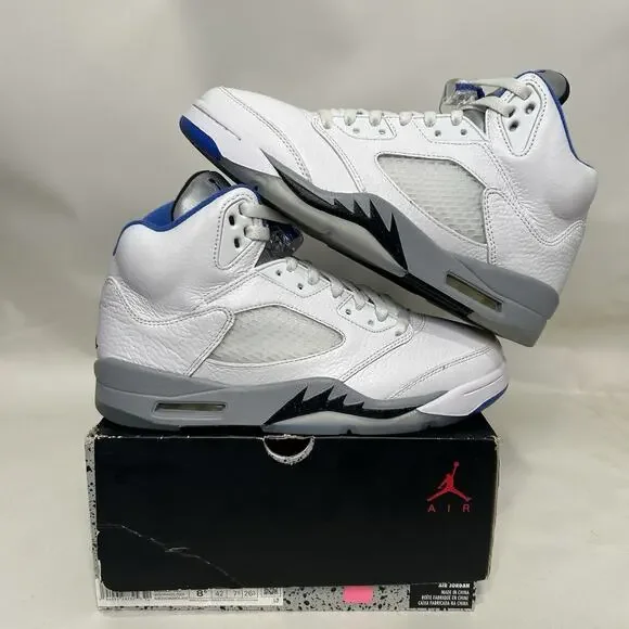 Jordan | Shoes | Nike Air Jordan 5 Retro Stealth 2white Blue  display picture 2